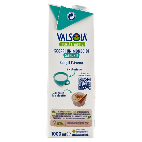 Valsoia Bontà e Salute Bevanda avena zero zuccheri 1000 ml